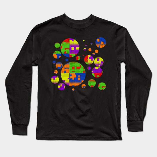 Complimentary Squares 4 Long Sleeve T-Shirt by Fun Funky Designs
